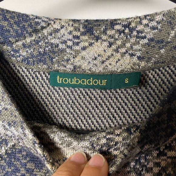 Anthropologie Troubadour Plaid Floral Petal Detail Mock Neck Sweater Small - Picture 3 of 9